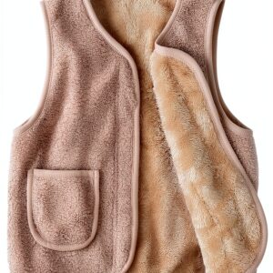 Patgoal Kids Fleece Vest Soft Sherpa Full Zip Toddler-0