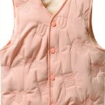 Toddler Fleece Vest Girls Boys Polyester Lightweight V-Neck-0