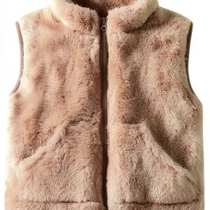 Kids Fleece Vest Sherpa Lined Toddler Outerwear Boys Girls-0