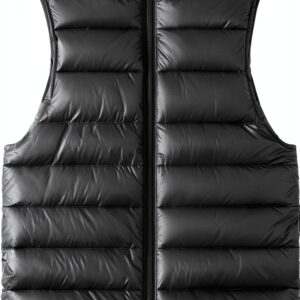 Kids Down Puffer Vest Nylon Lightweight Boys Girls Outerwear-0