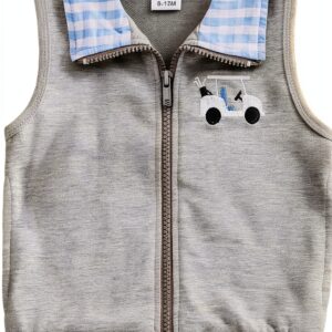 Baby Golf Vest Jacket Soft Breathable Blue Green Summer-0